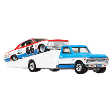 Hot Wheels Collector Veículo de Brinquedo Caminhão de transporte Fleet Street e Toyota Off-Road
