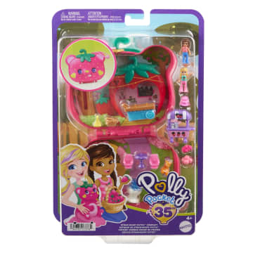 Polly Pocket Dolls And Playset, Travel Toys, Straw-Beary Patch Compact - Image 6 of 6