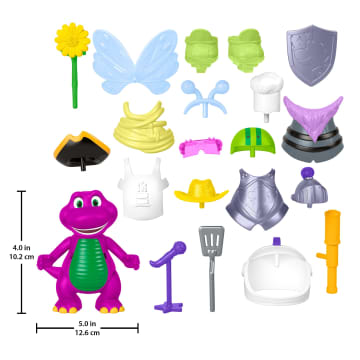 Fisher-Price Barney's World Dress Up Barney Set, 1 Figure & 20 Pieces - Imagen 6 de 6