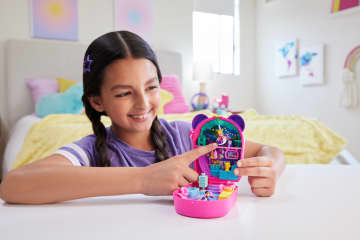 Polly Pocket Bubble Tea Panda Compact With 2 Micro Dolls And Pet Panda, Animal Toy With Food Accessories - Image 2 of 6