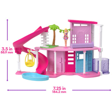 Barbie Mini Barbieland Dreamhouse & 3-Vehicle Playset With 4 1.5-Inch Dolls, Furniture & Accessories - Image 3 of 6