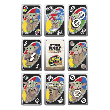 UNO All Wild Grogu Card Game, Star Wars Collectibles, Game Night Fun - Imagem 4 de 6