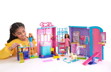 Barbie Pet Daycare Playset With 2 Dolls & 30+ Accessories including 8 Animals, 3+Feet Long - Image 2 of 6