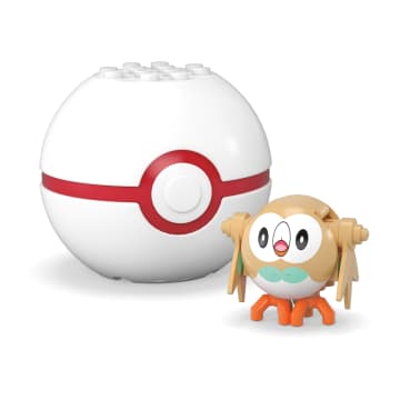 MEGA Pokémon Juguete de Construcción Pokébola Rowlett - Imagem 5 de 6