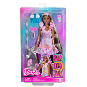 Barbie Fun & Fancy Doll & Accessories, Brunette Fashion Doll With Extra-Long Hair & 2 Looks - Image 6 of 6