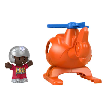 Fisher-Price Little People Helicopter Toy & Pilot Figure Set For Toddlers, 2 Pieces - Image 5 of 6