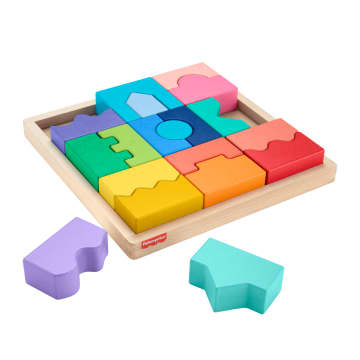 Fisher-Price Juguete para Bebés Rompecabezas Geométrico Didáctico de Madera