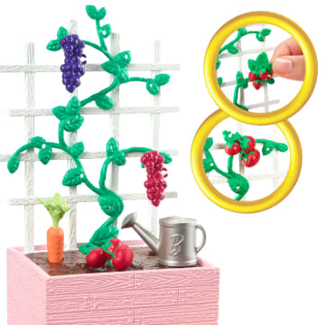 Barbie World Garden Playset With 12 Pieces Including Planter, Bunny Figure, Food & More