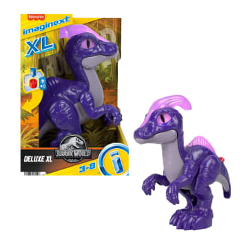 Imaginext Jurassic World Dinosaur Parasaurolophus XL Figure With Lights & Sounds, 10-inch Toy