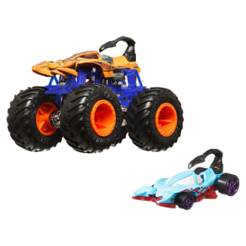 Hot Wheels Monster Trucks Vehículo de Juguete Camión Scorpedo + Auto Scorpedo