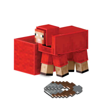 Minecraft Diamond Level Sheep Action Figure & 3 Accessories, 5.5-inch Collector Scale