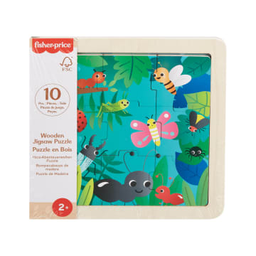 Fisher-Price Wooden Jigsaw Puzzle Jungle Theme For Toddlers & Preschool Kids, 9 Wood Pieces - Imagen 10 de 10