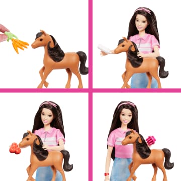 Barbie Detetive A Grande Corrida de Cavalos Conjunto de Brinquedo Cuidado de Póneis com Renee