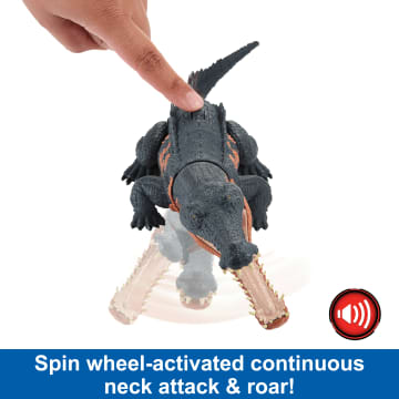 Jurassic World Wild Roar Gryposuchus Dinosaur Action Figure Toy With Attack & Sound - Image 3 of 6
