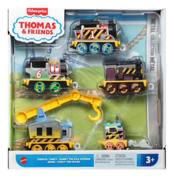 Thomas & Friends Construction Crew 5-Piece Diecast Metal Toy Train & Vehicle Set - Imagen 6 de 6