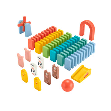 Fisher-Price  Coffret de Jeu Dominos en Bois, 72Éléments en Bois - Imagen 5 de 6
