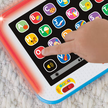 Fisher-Price Ríe y Aprende Juguete para Bebés Tablet De Aprendizaje Crece Conmigo Azul