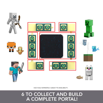 Minecraft Action Figures & Accessories Collection, 3.25-in Scale & Pixelated Design (Characters May Vary)