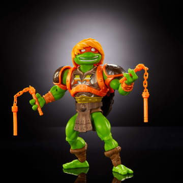 Motu Origins Turtles Of Grayskull Michelangelo Action Figure Toy, TMNT Masters Of The Universe - Image 3 of 6