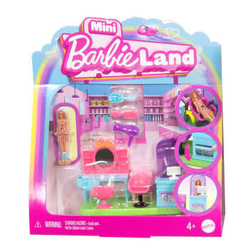 Barbie Mini Barbieland  Poupée et Coffret de Jeu Salon de Coiffure