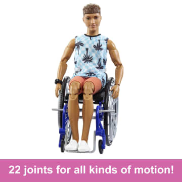 Ken Doll With Wheelchair & Ramp, Barbie Fashionistas, Brunette - Image 5 of 6