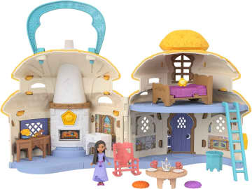 Disney's Wish Mini Doll & Dollhouse Playset, Asha Of Rosas Cottage With Micro Doll, Star Figure & 15+ Furniture & Accessories, Travel Toys