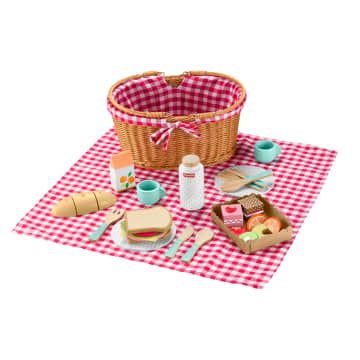Fisher-Price  Coffret Panier de Pique-Nique en Bois, 31Éléments - Imagen 4 de 6