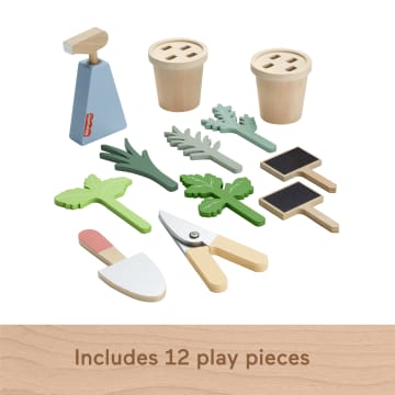 Fisher-Price Wooden Herb Garden And Tools Pretend Playset For Preschool Kids, 12 Wood Pieces - Image 5 of 6