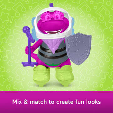 Fisher-Price Barney's World Dress Up Barney Set, 1 Figure & 20 Pieces - Imagen 4 de 6