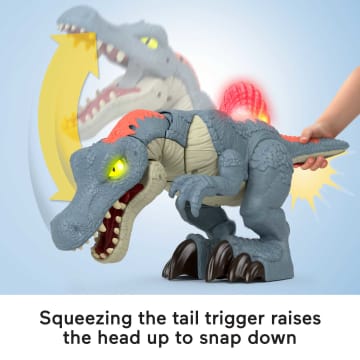Imaginext Jurassic World Ultra Snap Spinosaurus Dinosaur Toy With Lights & Sounds, 2 Pieces - Image 3 of 6