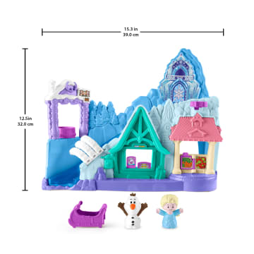 Disney Frozen Arendelle Sledding Adventures Little People Toddler Playset With 2 Figures - Image 6 of 6