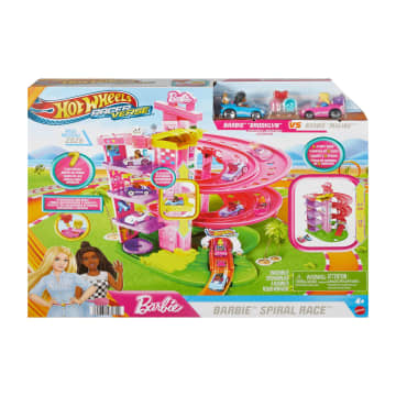 Hot Wheels Racerverse Barbie Spiral Race Track Set With Barbie “Malibu” & Barbie “Brooklyn” Toy Cars - Image 6 of 6