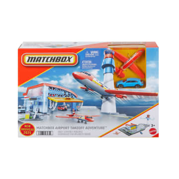 Matchbox Airport Takeoff Adventure Playset With 1 Die-Cast Toy Audi Car & 1 Plastic Plane - Imagen 6 de 6