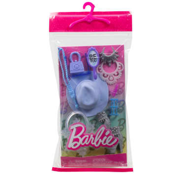 Barbie Doll Accessories With Icy Glam Theme Including Sparkly Snowflake Purse & Blue Hat - Imagem 3 de 3