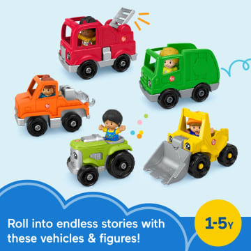 Fisher-Price Little People Activity Vehicles & Figures Gift Set For Toddlers, 10 Pieces - Image 2 of 6