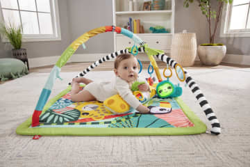 Fisher-Price Tapis D’Activités Sensorielles Amis de La Jungle 3 en 1