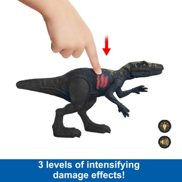 Jurassic World Epic Attack Herrerasaurus Dinosaur Toy Figure With Damage, Lights & Sounds - Image 3 of 6
