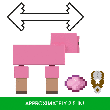 Minecraft Action Figures & Accessories Collection, 3.25-in Scale & Pixelated Design (Characters May Vary)