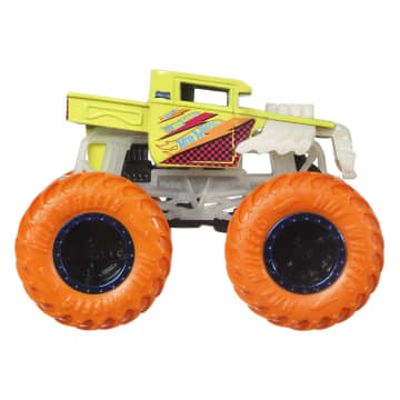 Hot Wheels Monster Trucks Veículo de Brinquedo Carro Surpresa Glow in The Dark Escala 1:64 - Image 4 of 6
