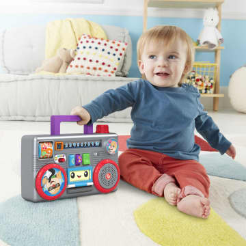 Fisher-Price Ríe y Aprende Juguete para Bebés Radio Portátil Baila y Aprende