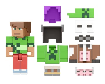 Minecraft Creator Series Figura de Acción Con playera verde militar