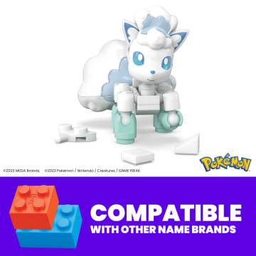 MEGA Pokémon Alolan Vulpix Building Toy Kit, Poseable Action Figure (28 Pieces) For Kids - Image 3 of 6