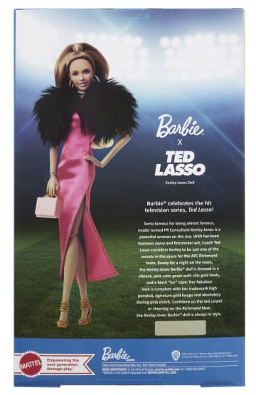Barbie Signature Ted Lasso Collectible Doll, Keeley Jones Wearing Pink Dress