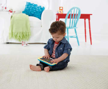 Fisher-Price Ríe y Aprende Juguete para Bebés Tablet de Aprendizaje Crece Conmigo Azul