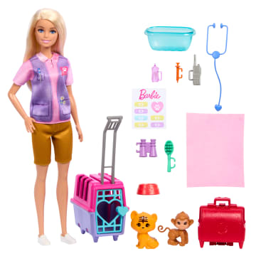 Barbie-Sauvetage D’Animaux-Coffret Poupée Blonde et Accessoires - Imagen 4 de 6