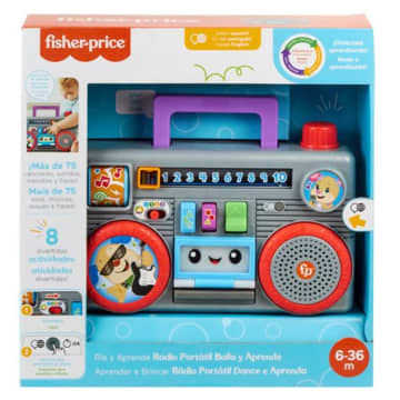 Fisher-Price Ríe y Aprende Juguete para Bebés Radio Portátil Baila y Aprende