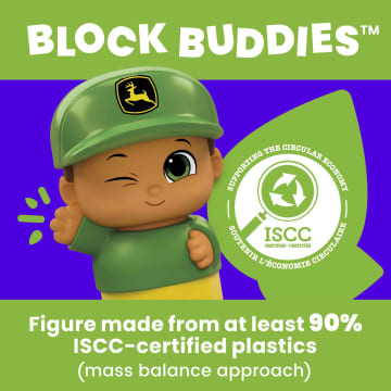 MEGA BLOKS Fisher-Price Building Toy Blocks John Deere Dump Truck (25 Pieces) For Toddler - Imagem 5 de 6