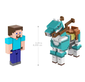 Minecraft Steve And Armored Horse Figures