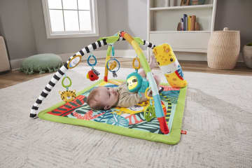 Fisher-Price Tapis D’Activités Sensorielles Amis de La Jungle 3 en 1