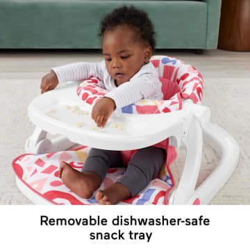 Fisher-Price Kick & Play Deluxe Sit-Me-Up Seat Portable Baby Chair & Learning Toy, Pink